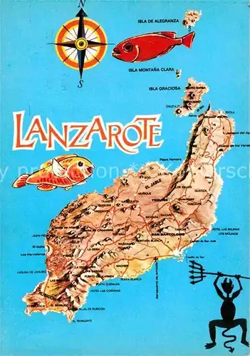 AK / Ansichtskarte Lanzarote Kanarische Inseln Inselpanorama