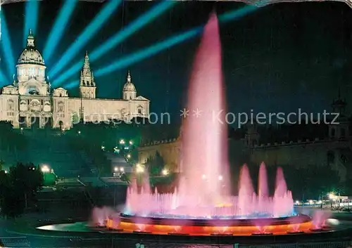 AK / Ansichtskarte Barcelona Cataluna Fuente Monumental en Montjuidh Kat. Barcelona