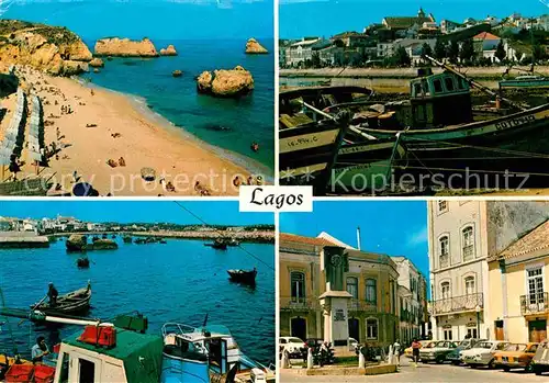 AK / Ansichtskarte Lagos Faro Algarve Strand hafen Ortspartie Kat. Lagos