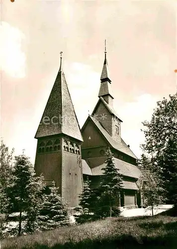 AK / Ansichtskarte Hahnenklee Bockswiese Harz Gustav Adolf Nordische Stabkirche Kat. Goslar