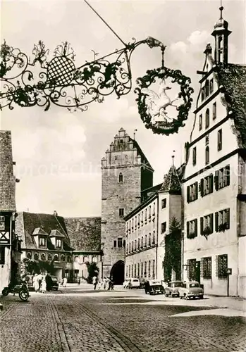 AK / Ansichtskarte Dinkelsbuehl Martin Luther Str mit Tor zum Stadtpark Kat. Dinkelsbuehl