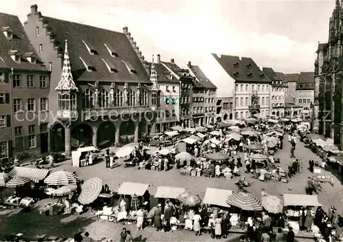 AK / Ansichtskarte Freiburg Breisgau Marktplatz Hist Kaufhaus Kat. Freiburg im Breisgau