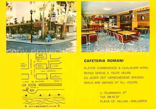 AK / Ansichtskarte Playa de Palma Mallorca Cafeteria Romani  Kat. Spanien