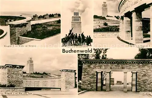 AK / Ansichtskarte Buchenwald Weimar Mahn und Gedenkstaette Ringgrab 3 Strasse der Nationen  Kat. Weimar