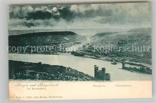 AK / Ansichtskarte Bingen Rhein Bingerbrueck Ehrenfels Maeuseturm  Kat. Bingen am Rhein