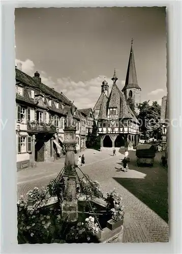 AK / Ansichtskarte Michelstadt Marktplatz Rathaus Kat. Michelstadt