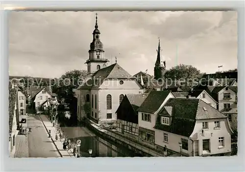 AK / Ansichtskarte Erbach Odenwald Partie an der Muemling Stadtkirche Kat. Erbach