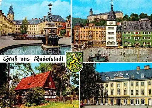 AK / Ansichtskarte Rudolstadt Schloss Heidecksburg Marktplatz Volkskundemuseum Kat. Rudolstadt