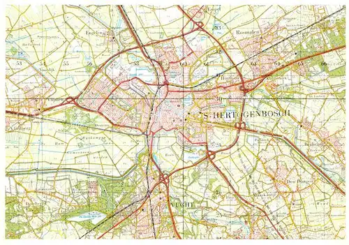 AK / Ansichtskarte Hertogenbosch Topografische Karte