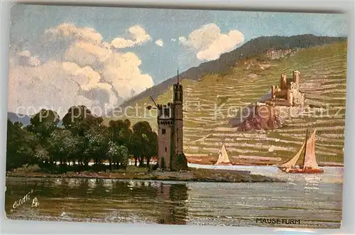 AK / Ansichtskarte Bingen Rhein Maeuseturm Verlag Tucks Oilette Nr. 678 B  Kat. Bingen am Rhein