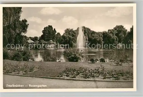 AK / Ansichtskarte Zweibruecken Rosengarten Kat. Zweibruecken