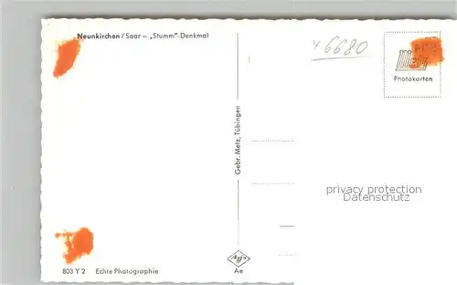 AK / Ansichtskarte Neunkirchen Saar Stumm Denkmal Kat. Neunkirchen