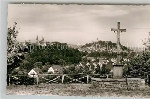 AK / Ansichtskarte Montabaur Westerwald Teilansicht Wegekreuz Kat. Montabaur