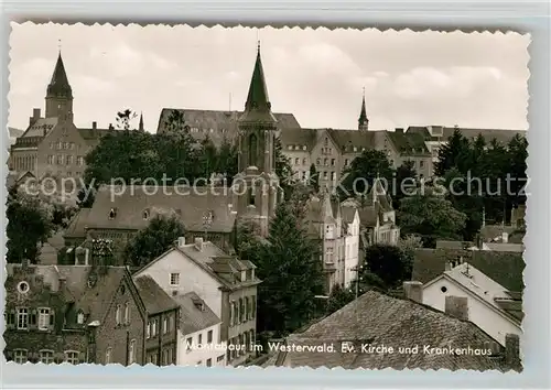 AK / Ansichtskarte Montabaur Westerwald Evangelische Kirche Krankenhaus  Kat. Montabaur