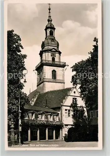 AK / Ansichtskarte Erbach Odenwald Rathaus Kirche  Kat. Erbach