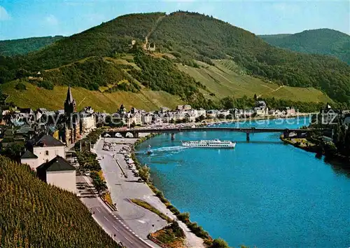 AK / Ansichtskarte Bernkastel Kues Panorama mit Burgruine Landshut Mosel Kat. Bernkastel Kues