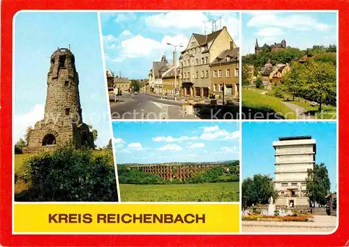 AK / Ansichtskarte Netzschkau Mylau Goetschtalbruecke Reichenbach Wasserturm Kat. Netzschkau