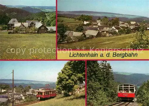 AK / Ansichtskarte Lichtenhain Bergbahn Bergbahn Flachstrecke Steilstrecke Panorama Kat. Oberweissbach Thueringer Wald