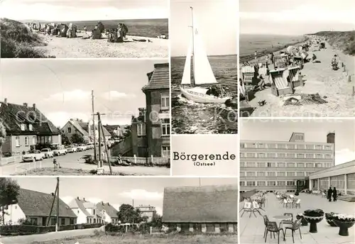 AK / Ansichtskarte Boergerende Segelboot Strand  Kat. Boergerende Rethwisch