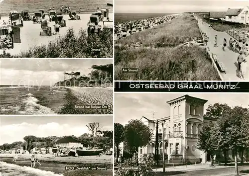 AK / Ansichtskarte Graal Mueritz Ostseebad Strand HOG Seeblick Wald Hotel  Kat. Seeheilbad Graal Mueritz