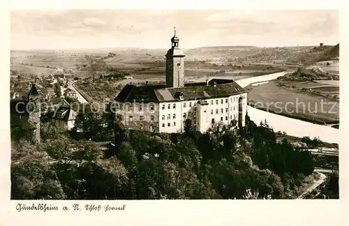 AK / Ansichtskarte Gundelsheim Neckar Fliegeraufnahme Schloss