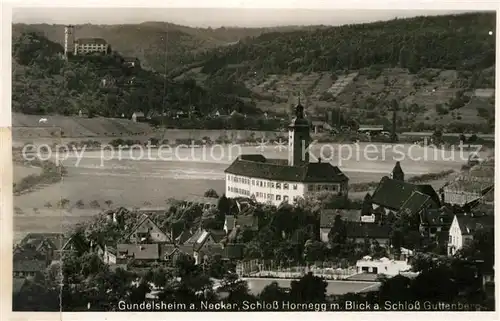 AK / Ansichtskarte Gundelsheim Neckar Schloss Hornegg und Schloss Guttenberg 