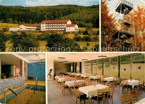 AK / Ansichtskarte Neukirchen Knuellgebirge Waldsanatorium Urbachtal Speisesaal Wassertreten Kat. Neukirchen