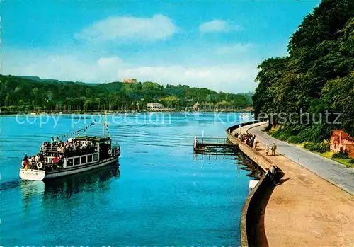 AK / Ansichtskarte Essen Ruhr Uferpromenade am Baldeneysee Ausflugsdampfer Kat. Essen