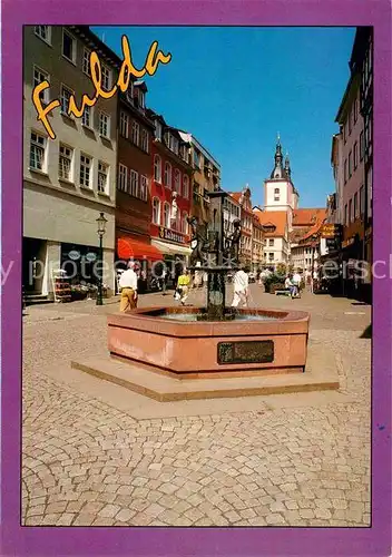 AK / Ansichtskarte Fulda Neuer Brunnen Fussgaengerzone Kat. Fulda