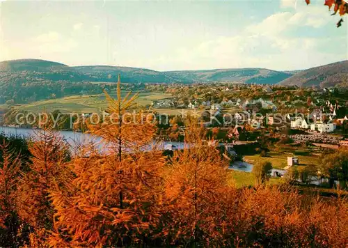 AK / Ansichtskarte Obermaubach Panorama mit Stausee Herbststimmung Kat. Kreuzau