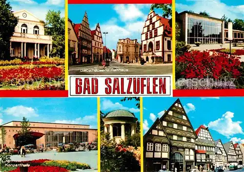 AK / Ansichtskarte Bad Salzuflen Giebelhaeuser Rathaus Kurhaus Konzerthalle Fachwerkhaeuser Kat. Bad Salzuflen