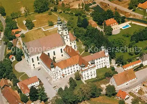 AK / Ansichtskarte Rot Rot Jugendhaus Pfarrkirche Fliegeraufnahme Kat. Rot an der Rot