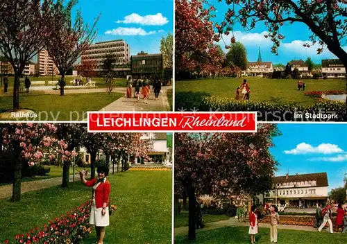 AK / Ansichtskarte Leichlingen Rheinland Stadtpark Rathaus Kat. Leichlingen (Rheinland)