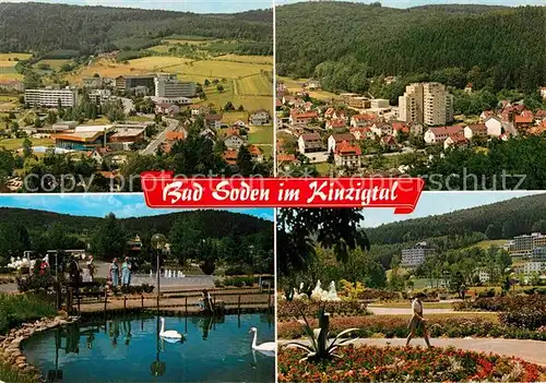 AK / Ansichtskarte Bad Soden Salmuenster Fliegeraufnahme Park Schwanenteich Kat. Bad Soden Salmuenster