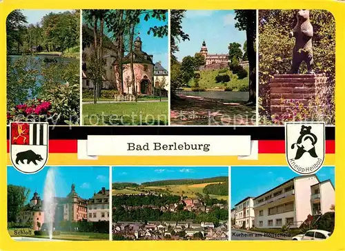 AK / Ansichtskarte Bad Berleburg Schlosspark Kurheim Hoellscheid Schloss  Kat. Bad Berleburg