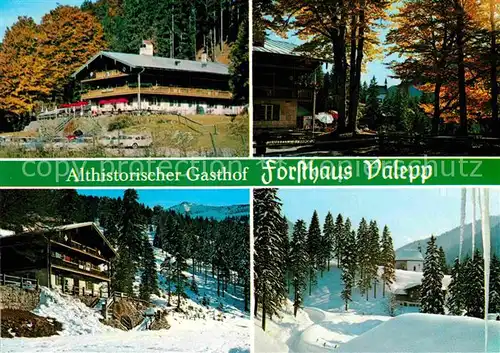 AK / Ansichtskarte Spitzingsee Forsthaus Valepp Sommer Winter Kat. Schliersee