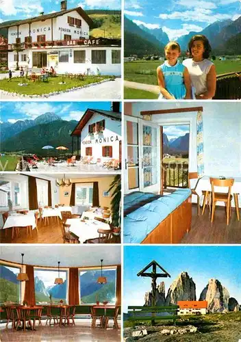 AK / Ansichtskarte Dobbiaco Pustertal Suedtirol Pension Villa Monica Kat. Toblach Pustertal