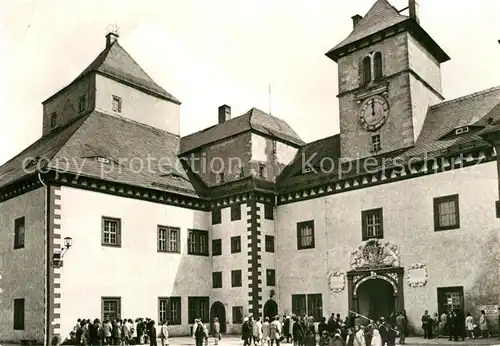 AK / Ansichtskarte Augustusburg Schloss Innenhof  Kat. Augustusburg