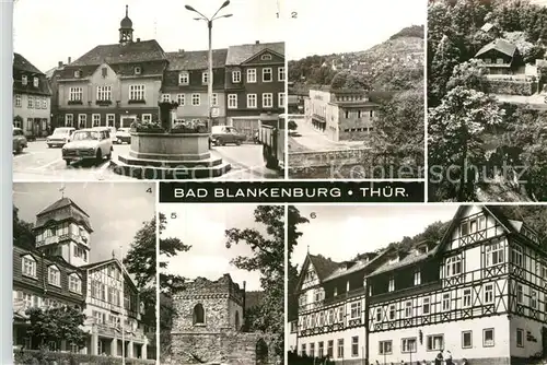 AK / Ansichtskarte Bad Blankenburg Marktplatz Stadthalle Schweizerhaus Ferienheim IG Wismut Kat. Bad Blankenburg