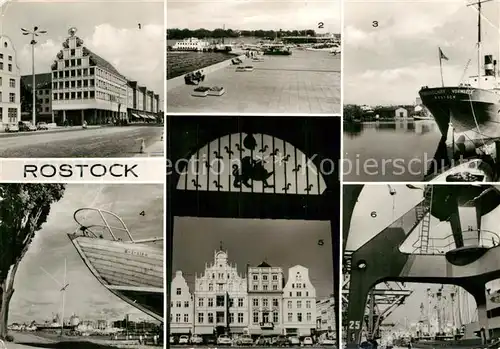 AK / Ansichtskarte Rostock Mecklenburg Vorpommern Haus Sonne Warnow Hafen Ernst Thaelmann Platz  Kat. Rostock