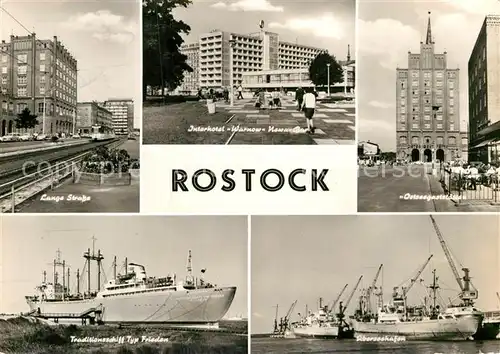 AK / Ansichtskarte Rostock Mecklenburg Vorpommern Lange Strasse Interhotel Warnow Ostseegaststaetten  Kat. Rostock