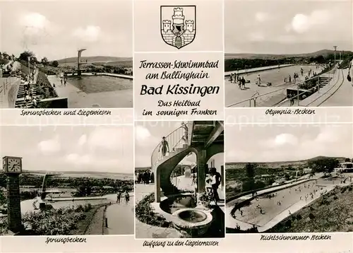 AK / Ansichtskarte Bad Kissingen Terrassen Schwimmbad am Ballighain Nichtschwimmer Becken  Kat. Bad Kissingen