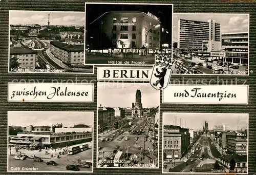 AK / Ansichtskarte Berlin Maison de France Tauentzienstrasse Cafe Kranzler Halensee   Kat. Berlin