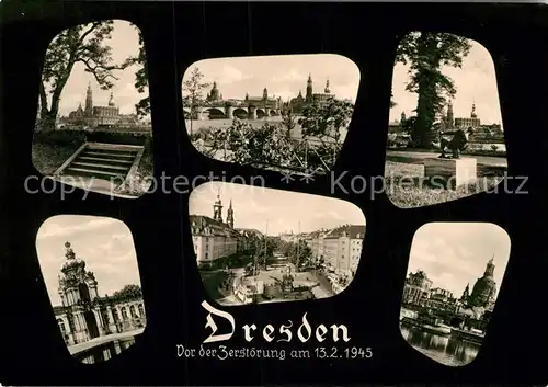 AK / Ansichtskarte Dresden Vor der Zerstoerung am 13.2.1945 Kat. Dresden Elbe
