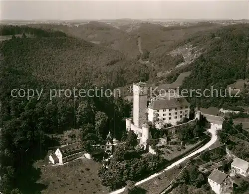 AK / Ansichtskarte Gundelsheim Neckar Fliegeraufnahme Schloss Hornegg