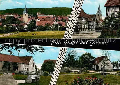 AK / Ansichtskarte Breuna Ortsansicht mit Kirche Erholungsort im Naturpark Habichtswald Kat. Breuna