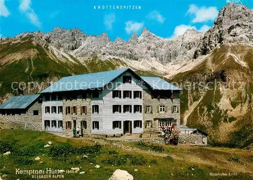AK / Ansichtskarte Kemptnerhuette Berghaus Krottenspitzen Allgaeuer Alpen Kat. Oberstdorf