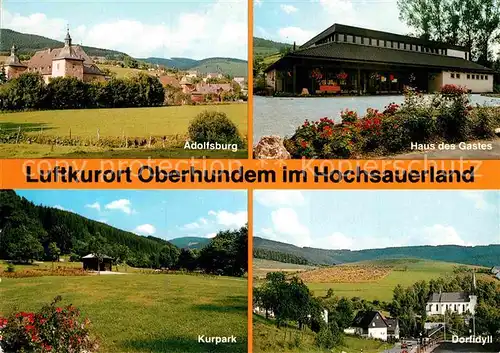 AK / Ansichtskarte Oberhundem Adolfsburg Haus des Gastes Dorfidyll Kurpark Kat. Kirchhundem