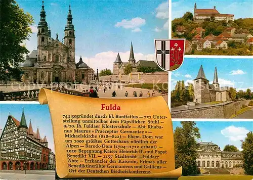 AK / Ansichtskarte Fulda Basilika Schloss Stadtmauer Orangerie Rathaus Fachwerk Geschichte Kat. Fulda