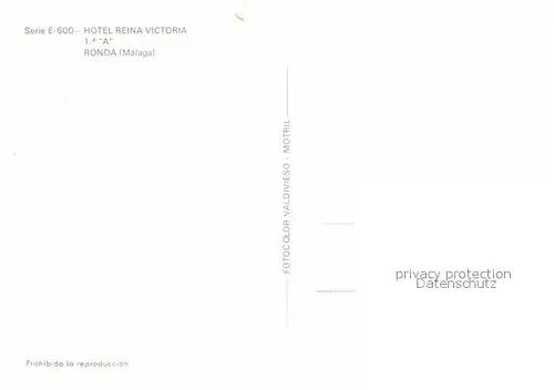 AK / Ansichtskarte Ronda Andalucia Hotel Reina Victoria Kat. Ronda